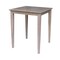 International Concepts Square Solid Wood Top Table, Counter Height, Washed Gray Taupe, 30 W, 30 L, 36 in H, Wood K09-3030-36S - alternate 1